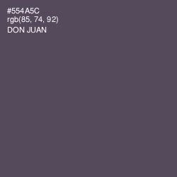 #554A5C - Don Juan Color Image